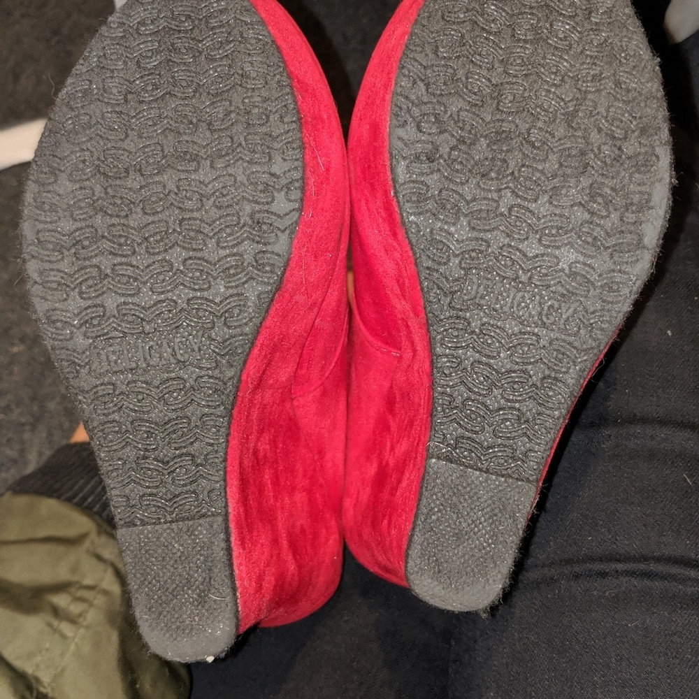 Delicacy Red wedged heels - Picture 3 of 6